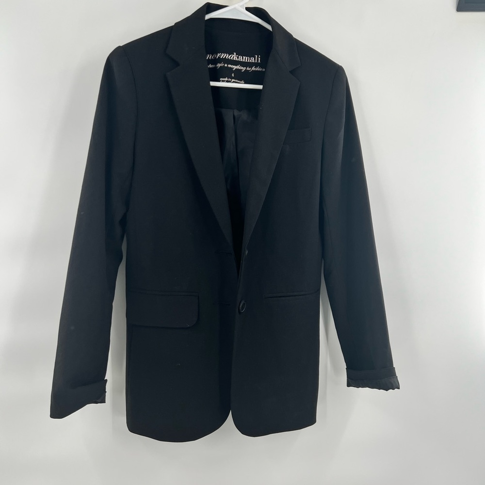 Norma Kamali black blazer jacket size 4